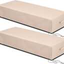 2 Pcs Patio Chaise Lounge Cover Waterproof Outdoor Lounge Chair Cover 30" D x 83" W x 12" H UV Resistant with Handle Strap for Furniture Protection (Tan)