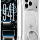 TORRAS Ostand Ultra Slim for iPhone 17 Pro Case Clear 6.3'', [Never Yellow] Magnetic Stand [Fit for MagSafe], Frameless with Thin Minimalist Case for iPhone 17 Pro, Hard PC Protection