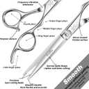 High-end Professional Extremely Very Sharp Barber Hair Cutting Scissors Hairdresser Shears For Hair 5.5 Inch Haircut Scissor Made Of Stainless Steel Alloy For Hairdressing Salon and Home Use