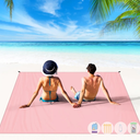 BYDOLL Beach Blanket Waterproof Sandproof Large Sand Free 10'X9' Big Lightweight Blanket Picnic Mat for Beach Travel Camping Hiking Picnic with Stakes