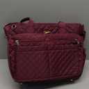 Teacher Bags for Women, 15.6 inch Laptop Work Tote Bag Quilted Nurse Bible Computer Shoulder Bag for School Travel | Dream Tote Work Bag, with 40oz Cup Holder, Insulated Pocket, Zipper & Strap, Office Briefcase, Ideal Gift for Women (Burgundy)