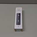 CIRCLE JOY Electric Pepper Grinder Rechargeable, Automatic Pepper Mill with 110ml Container, External Adjustable Coarseness, White Led Light and OneHanded Operation, Black