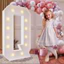 imprsv 4FT Marquee Light Up Letters for Birthday Party Decorations Large Marquee Letters for Wedding Event Bridal Shower Engagement Anniversarty Party Decor,Letter Q
