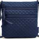 Quilted Crossbody Bags for Women, Small Travel Women's Crossbody Purse, Mini Shoulder Handbag Wallet, Navy Blue