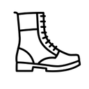 Lace-up Combat Boots, 11W