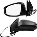 Dasbecan Left Driver Side Door Mirror Assembly Compatible with Toyota RAV4 2013 2014 2015 Power Glass Manual Folding Non-Heated Textured Black Replaces TO1320309 879400R080 (3 Pins)