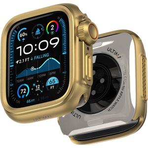 ULTIMAL Metal Case Compatible with Apple Watch Series 11/10 46mm with Back Cover, Military Grade Shockproof Protective Case, Rugged Cover for iWatch 46mm (Gold)