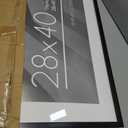 Americanflat 28x40 Poster Frame - Matted to 24x36 - Slim Molding - Black