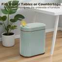 SYNCVIBE Bathroom Trash Can with Lid Butterfly 2 Gallon Sensor Trash can, IPX5 Waterproof Garbage Can Bathroom Decor, Automatic Trash Bin, Under-Counter Wastebasket for Kitchen, Living Room, Green