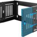 Tecmojo 6U Wall Mount Network Rack, 19" Open Frame Patch Panel Bracket with Adjustable Depth 9.7-15.9 in, Fits Shallow IT Equipments, 110 lbs Capacity, EIA-310 Compliant