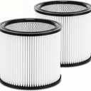 2 Pack Replacement Cartridge Filter for Shop Vac 90304 90350 90333, Compatible with Type U X W 9030400 9035000 9034000, Fit 5 Gallon Up Wet/Dry Vacuum Cleaners, Washable & Reusable (2 pack)