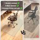 Blvornl Innovative Puzzle Chair Mat for Hardwood Floor, 34"*46.5" Hard Material Chair Mat, Heavy Duty Computer Chair Pad for Rolling Chairs, Desk Floor Rug for Office and Home