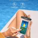 Lamicall Waterproof Phone Pouch Case - [2 Pack][Easy Lock & Heavy Duty] IPX8 Water Proof Cell Phone Dry Bag for Beach, Gift Protector for iPhone 17 16 15 14 13 12 11 Pro Max Plus Air, Galaxy S25, 4-7"