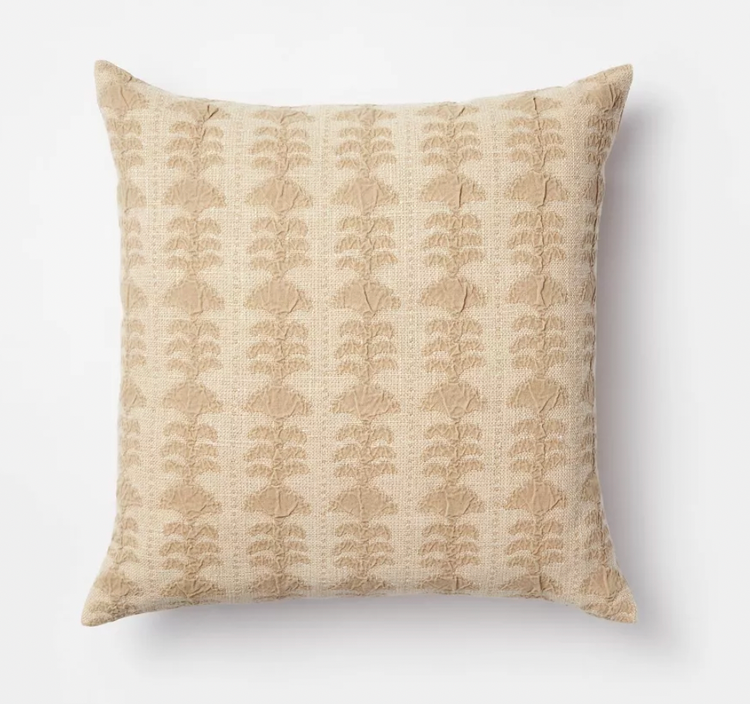 Threshold x Studio McGee Woven Block Print Square Throw Pillow - Camel, 2 Pack, Size 18 x 18 Inch