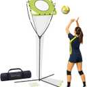 Volleyball Setter Training Net Volleyball Setting Trainer with Target Cloth Adjustable Height 7.5 to 11.5 ft Adjustable Angle for Indoor Outdoor Serving Spiking and Setting Practice Includes Carry Bag