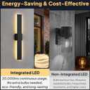 2 Pack LED Outdoor Wall Sconce Dimmable, 3000K 4500K 6000K, 31.5" Modern Black Long Linear Exterior Lighting Fixtures, IP65 Waterproof Outside Lights for Entrance, Hallway, Garage, Porch, 31.5in
