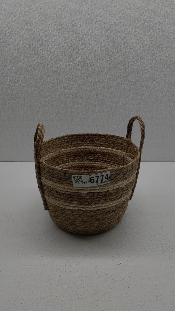Wyhqgn Woven Planter Basket Plant Pot Ornament Organizer Decorative Storage Basket Plant Container for Picnic Home Office Yard Patio, 30cmx30cmx26cm