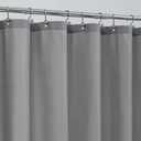 ALYVIA SPRING Stall Fabric Shower Curtain Liner Waterproof - 48" x 72", Soft & Lightweight Stall Size Shower Curtain with Magnets, Machine Washable - 48x72, Grey