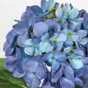 Hollyone Blue Hydrangea Artificial Flowers in Pot Large Silk Three-Head Hydrangeas Flowers Fake Flowers Arrangements for Indoor Home Office Kitchen Table Centerpieces Wedding Decorations