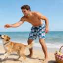 Cozople Men's Swim Trunks with Compression Liner 5.5" Inseam Quick Dry Bathing Suit Boxer Brief Lined Swim Shorts Swimwear (XXL)