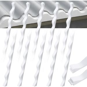 10 Pcs 3ft Long Wavy Foam Closure Strips for Metal Roofing Corrugated Panel Roofs Sealing Gaps at Ridges Edges Wave Seams Weatherproof Absorbing White Strips for Roof Maintenance Repair Protection
