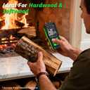 Rechargeable Moisture Meter for Wood, Walls & Hardwood Accurate Pin-Type Digital Tester with Large Color Display, Automatic Alarm, Calibration & HOLD Function for DIY & Construction Projects