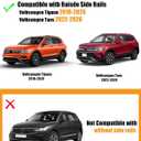 KINGGERI 300Lbs Lockable Roof Rack Cross Bars Compatible with Volkswagen VW Tiguan 2018-2026 and Taos 2022-2026, Heavy Duty Anti-Theft Aluminum Roof Rails Crossbars Rooftop Luggage Racks Carrier
