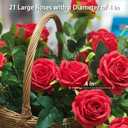 Artificial Rose Vine Red Flowers 2pcs