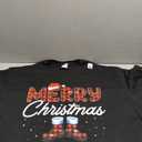 Merry Christmas Buffalo Plaid Santa Hat Pajama T-Shirt Black 3XL