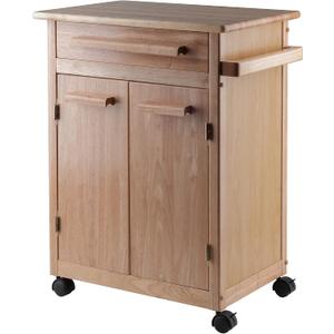 Winsome Wood Kitchen Cart, Natural, Single Drawer (82027)
