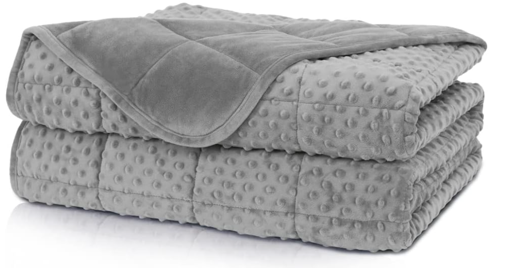Weighted Blanket Queen 15lbs for Adult(60"×80",Gray) Breathable Soft Minky Weighted Throw Blanket for All Season,Heavy Blanket with Premium Glass Beads, 15Lbs, Gray