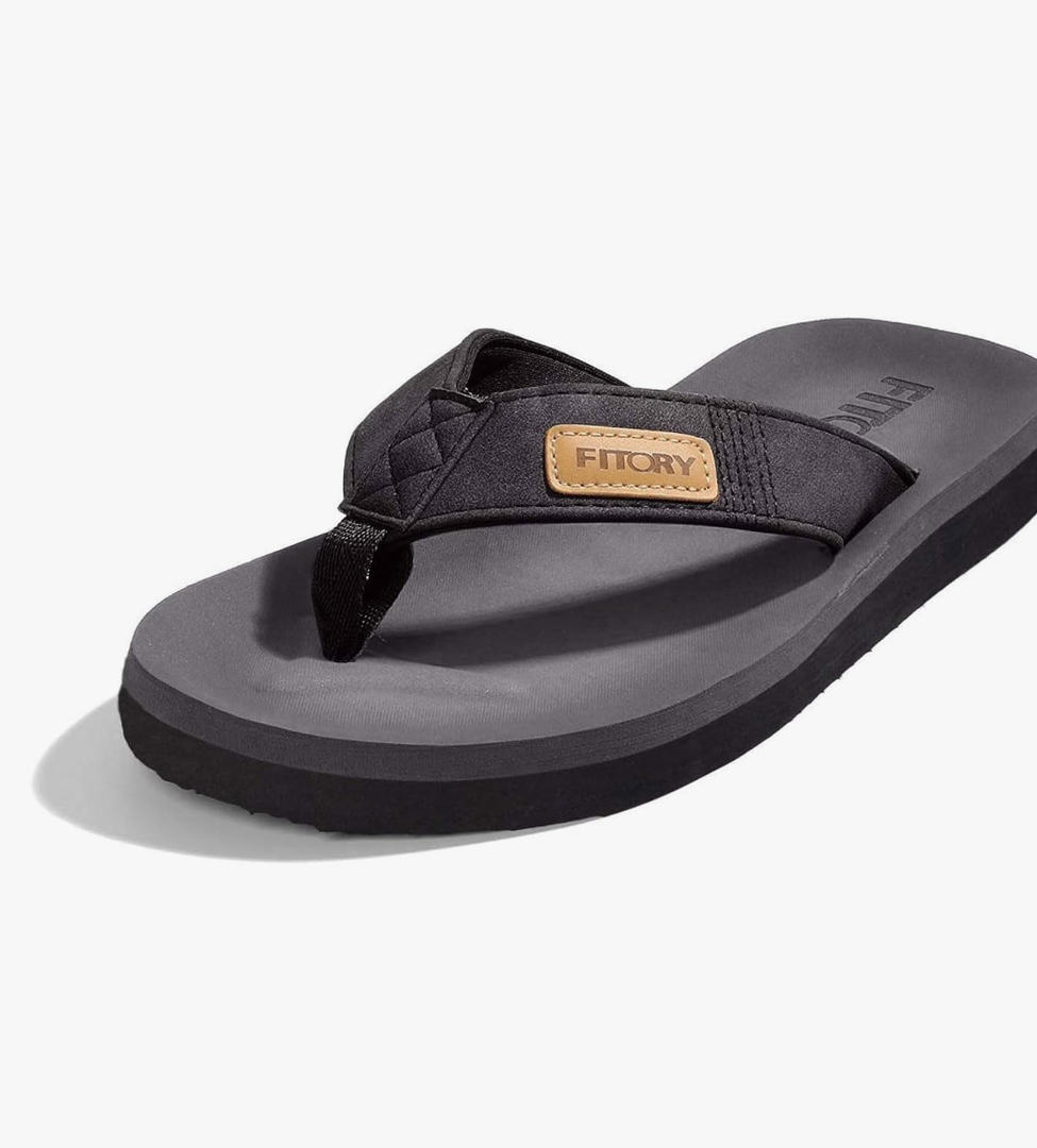 FITORY Men's Flip-Flops, Thongs Sandals Comfort Slippers for Beach 14