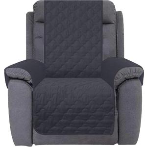 CHHKON Waterproof Nonslip Recliner Cover Stay in Place, Dog Couch Chair Cover Furniture Protector, Ideal Loveseat Slipcovers for Pets and Kids (Dark Grey, 30'')