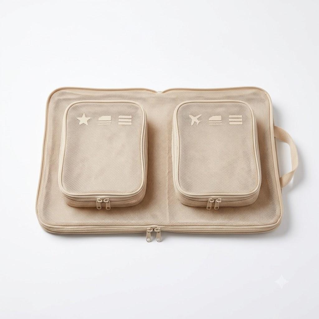 Packing Cubes Set – Packing Cubes for Travel, Luggage Organizer Bags for Suitcase, For Kids & Family, Floral, Neutral & Aesthetic Travel Organizer Set