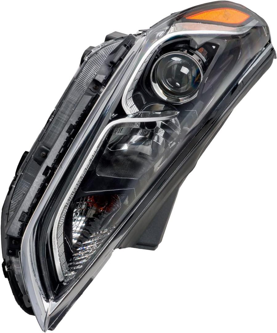 KAC Headlight Assembly Black Housing Amber Reflector OE 92102-C2500 Replacement For Replacement for 2018-2019 Sonata, Pack of 1 (Passenger Side)