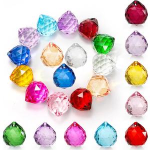 Yesland 22 Pack Crystal Ball Prism 30mm/1.18" Decorative Ball  Suncatcher Rainbow Pendants Maker for Chandelier Window & Wedding Decoration Gift (Multicolor)