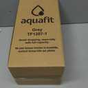 AQUAFIT 1 Gallon Water Bottle with Time Marker - Straw & Chug Lid - BPA Free Gym Water Bottle with Straw - Big Gallon Jug (Gray, 128 Oz - 2 Lids)