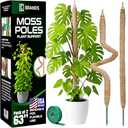 2 Pack 63'' Bendable Moss Pole Monstera Plant Support for Large Climbing Indoor Plants - Stakes for Potted Climbers - Tall Sticks Indoor Trellis for Houseplants - Accessories for Monstera Pot
