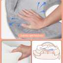 Nursing Pillow for Standing/Sitting Use- Springy Memory Foam for Support & Comfort, Large Breast Feeding Pillow - Safety Fence, Adjustable Waist Belt and Support Backrest, Removable Cover with Pocket
