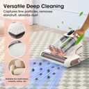 Mattress Vacuum Cleaner Cordless 16Kpa Bed Handheld Vacuum, Vacuum Cleaner with 253.7nm UV-C Light,HEPA Filter & Ultrasonic, Portable Vacuums for Bed Sofa Couch Crib Gifts for women men her white