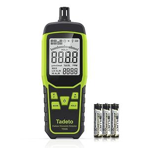 Carbon Monoxide Detectors, Portable CO Detector with Audible & Visual Alarm, 2.4-in Backlit Screen 0-1000PPM Travel CO Gas Meter for Home, Industrial and Outdoor (Includes Battery x3)