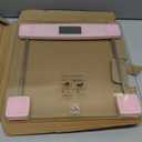 FITINDEX Bathroom Scale for Body Weight, Highly Accurate Digital Weighing Scale with Large LCD Display, Transparent and Slim Tempered Glass, 400 lbs, Pink