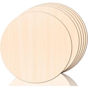 JOICEE 6PACK Wood Circles for Crafts14 Inch Unfinished Wood Rounds Discs for Door Hanger Sign Blank, DIY Wooden Discs for Crafts Painting and Christmas Halloween Decoration