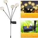 Outdoor Solar Lights for Yard, 4 Packs 16LED, Solar Globe Lights Outdoor, Garden Decor for Outside, Patio Decor for Outside, Unique Gifts for Women, Gifts for Grandma