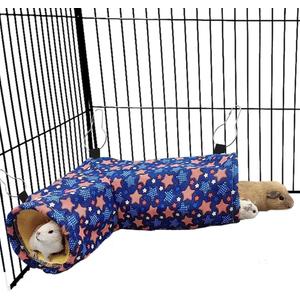 EAEDMY Guinea Pig Rat Ferret Hammock, Small Animal Corner Tunnel & Tubes & Bed for Hedgehog Piggy Chinchilla Hideout Toys and Cage Accessories