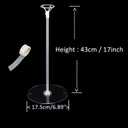 Balloon Sticks with Base, 10 Pack 17"Tall Clear Balloon Stick Stands Holder for Table Top Centerpieces for 10 to 24 inch Balloons Banquet Decor for Birthday /Wedding / Thanksgiving /Bridal Shower Party