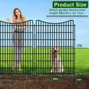 5 Panels No Dig Outdoor Garden Fence for Yard, 48 in(H) X 12 ft(L) Animal Barrier Fence with Lock, Tall Metal Garden Fence Panels, Temporary Fence Outdoor for Yard, Dog, Rabbits