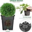 10-Pack 2 Gallon Square Planter Nursery Pots, Flower Plant Container Injection Molded Plastic Nursery Pots Gardening Pots for Indoor Outdoor Vegetables, Succulents, Black