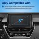 Anti-Glare Matte for Toyota Corolla Cross 2023-2026 Screen Protector, (L/LE/XLE/Hybrid S/SE/XSE) 8-inch Touchscreen, 9H Tempered Glass 2026 2025 Corolla Cross Accessories HD&Anti-Fingerprint 8"