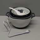 BLACK+DECKER Rice Cooker 6-Cup (Cooked) with Steaming Basket, Removable Non-Stick Bowl, White